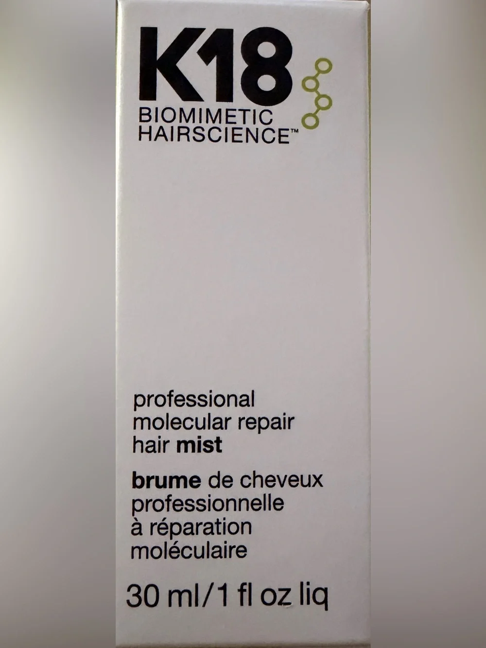 K18 Professional Molecular Repair Hair Mist 30mL / 1oz NIB